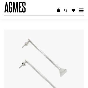 100% authentic sterling silver Agmes drop earrings